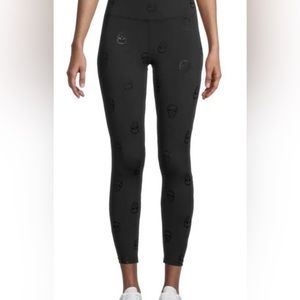 Nanette Lepore black skull leggings XS